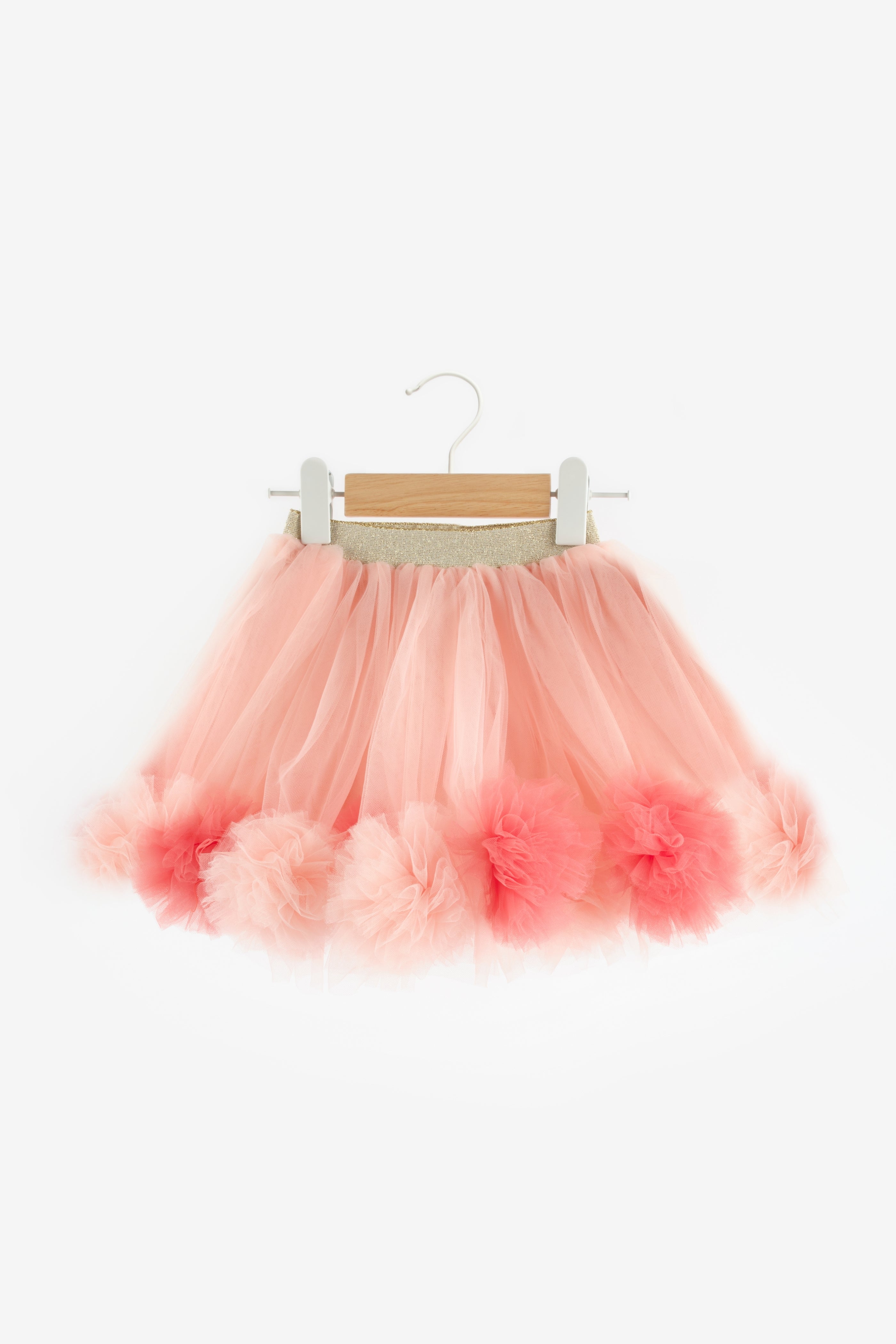 Gonna Nude Bambina Pom Pom Tulle