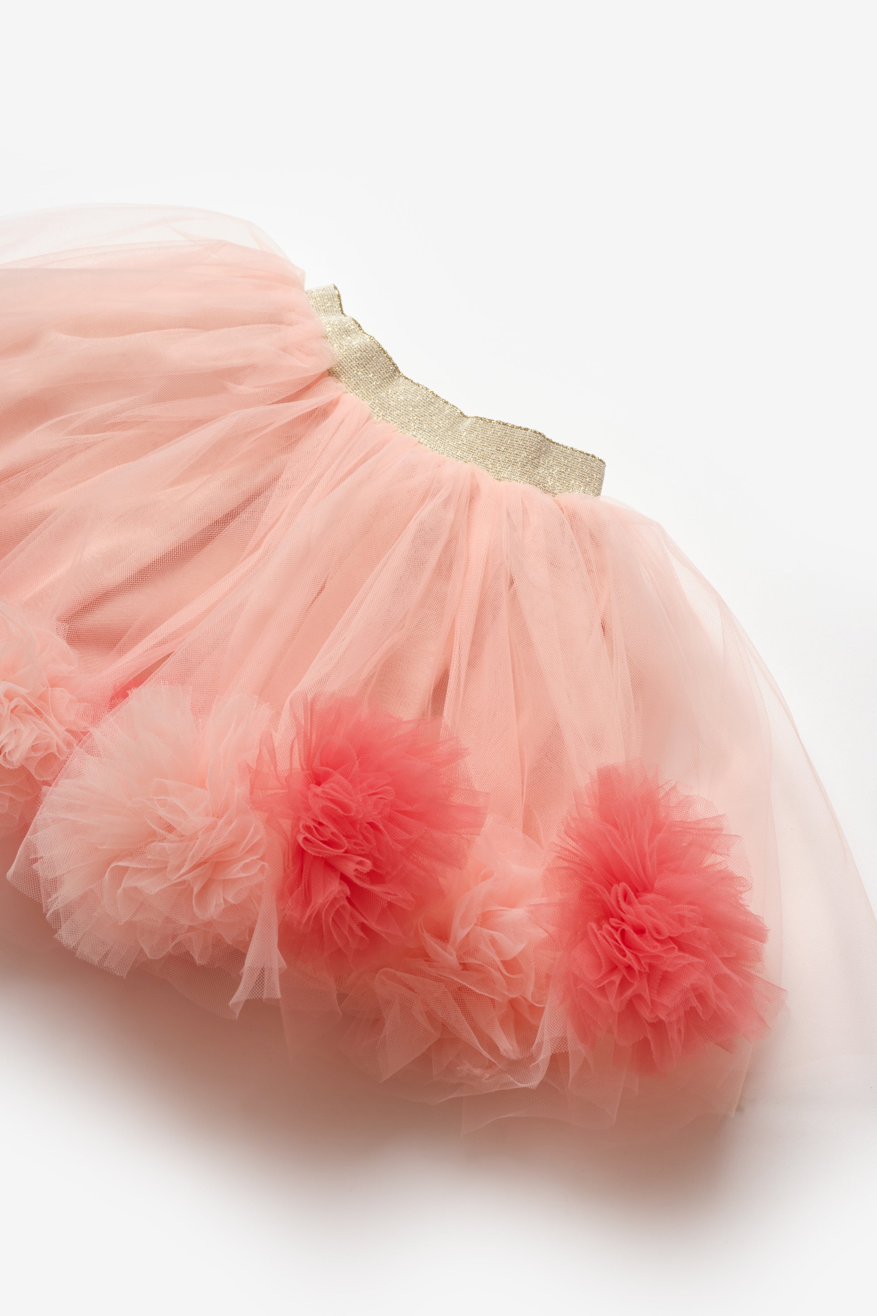 Gonna Nude Bambina Pom Pom Tulle