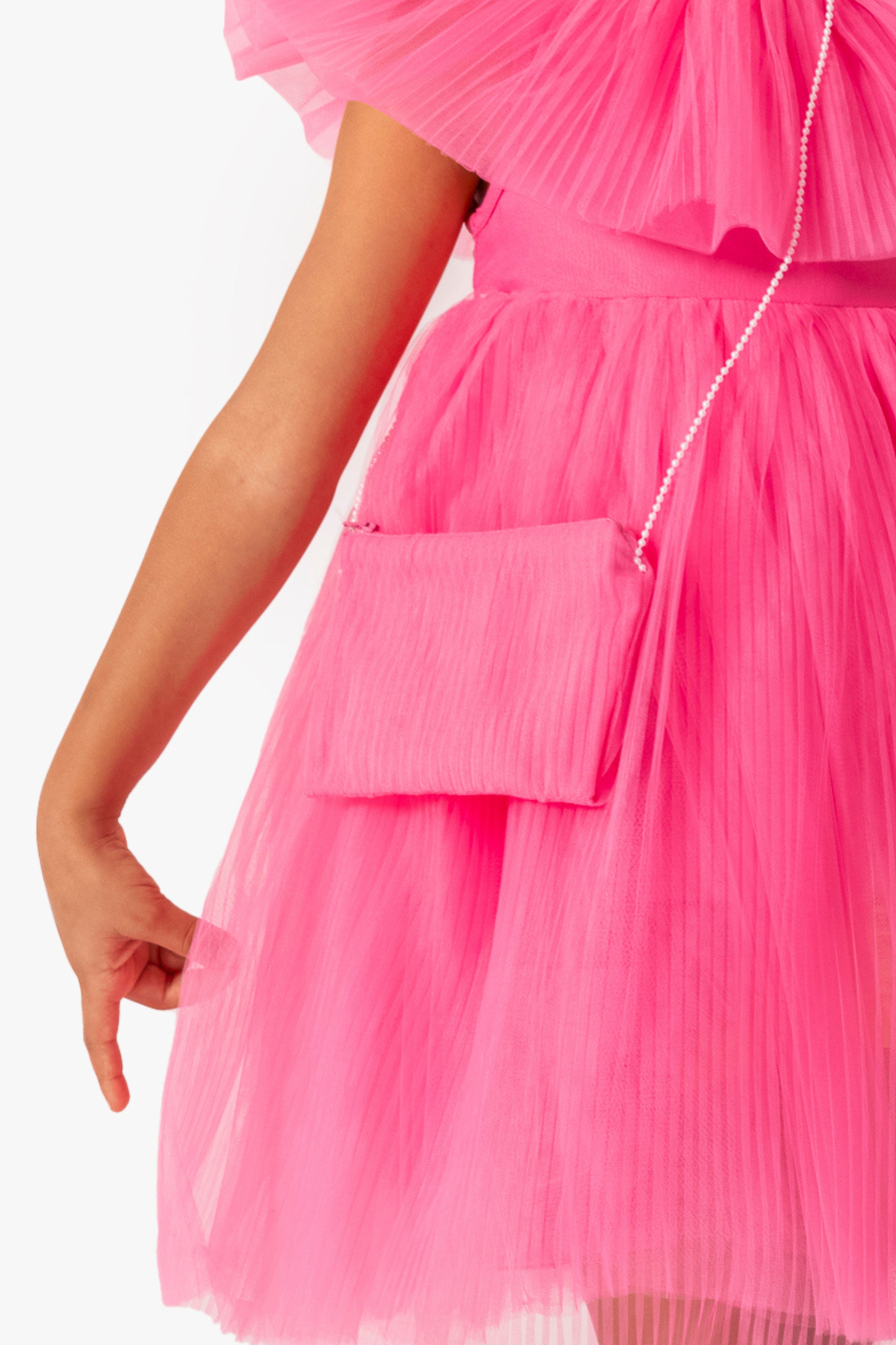 Borsa Bambina fucsia in tulle