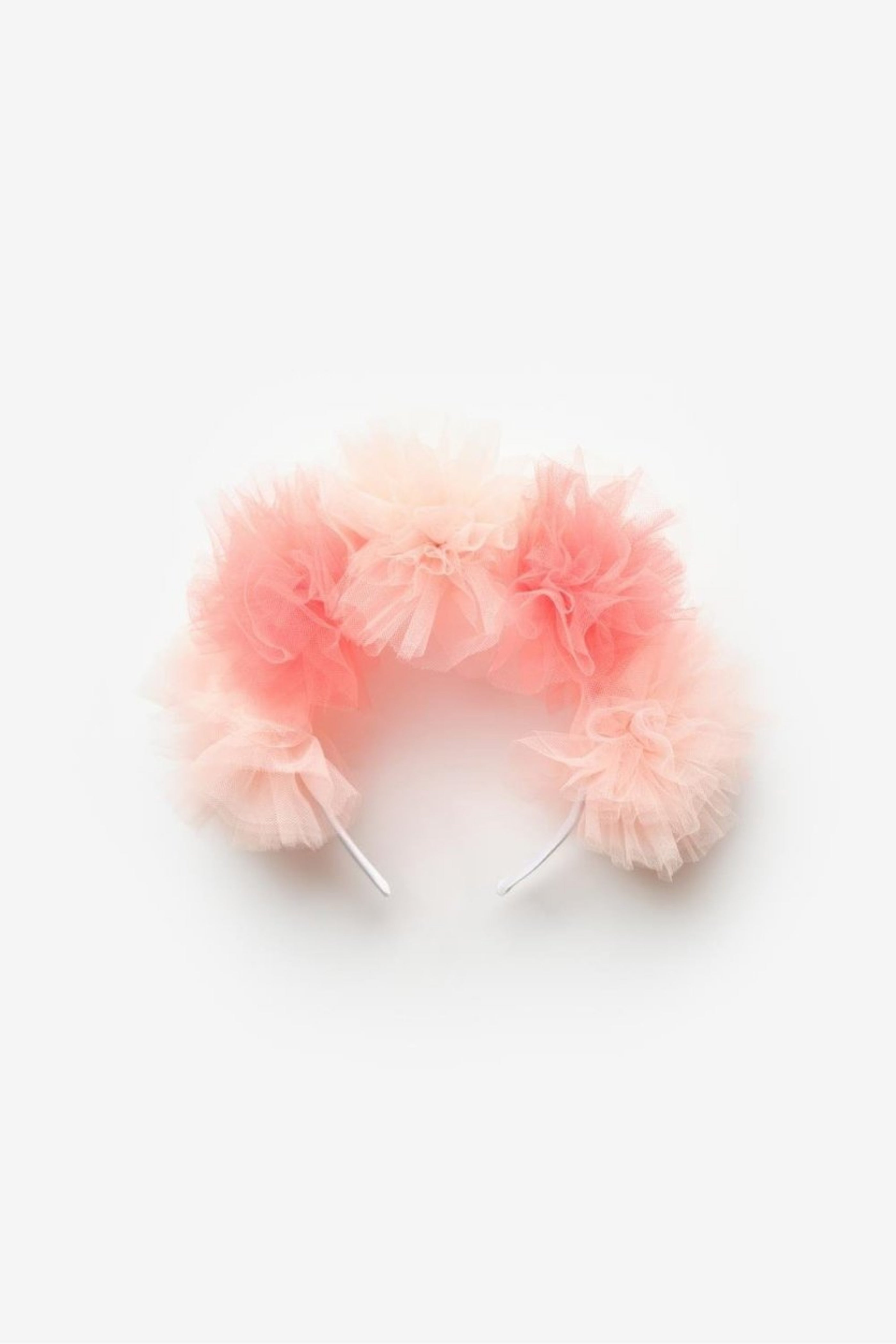 Cerchietto Nude Bambina Pom Pom Tulle